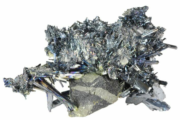 Very Lustrous, Metallic Stibnite Crystals - Jiangxi, China #183908